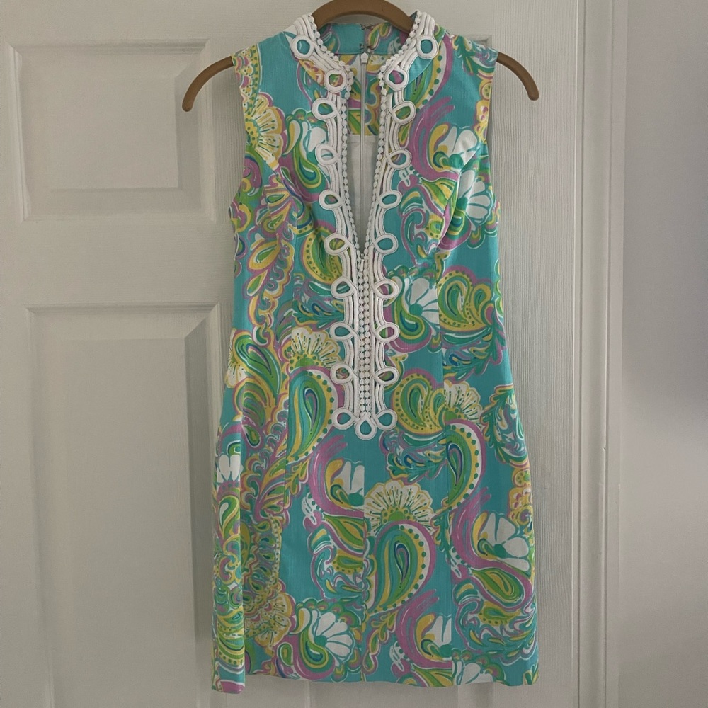 Lilly Pulitzer Alexa Shift Dress Double Trouble Colorful